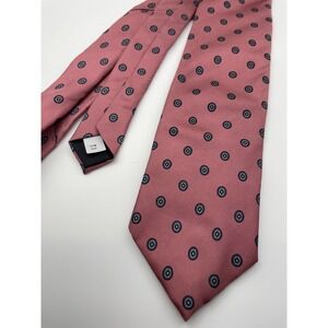 Wembley Silk Pink Geometric Dot Mens Necktie